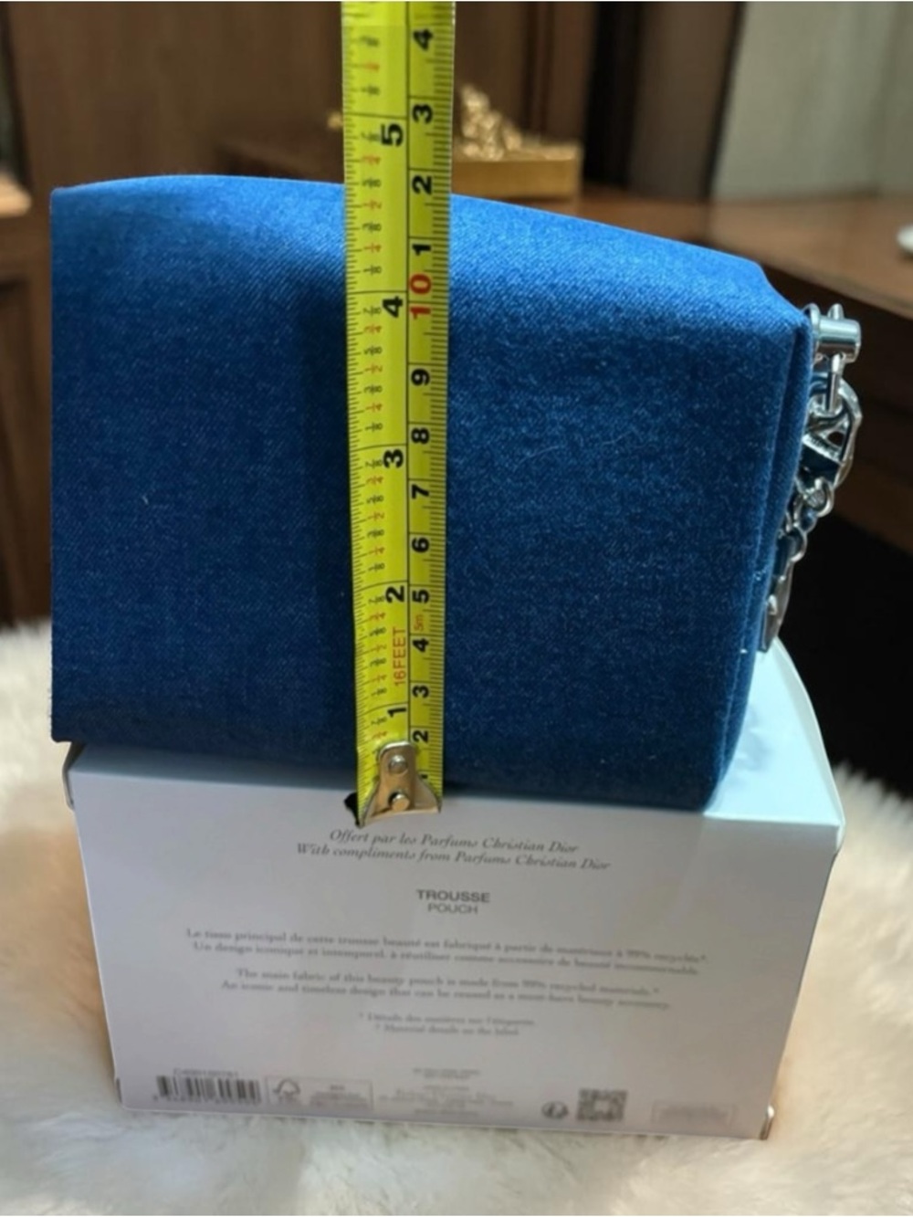 DIOR Beauty Denim Blue Makeup Cosmetic Pouch Crossbody Bag NEW IN BOX - Picture 9 of 9
